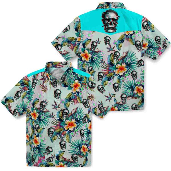 Skull Tropical Foliage Hawaiian Shirt Latest Model