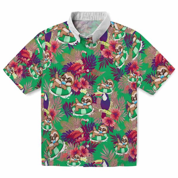 Sloth Floral Toucan Hawaiian Shirt Best selling