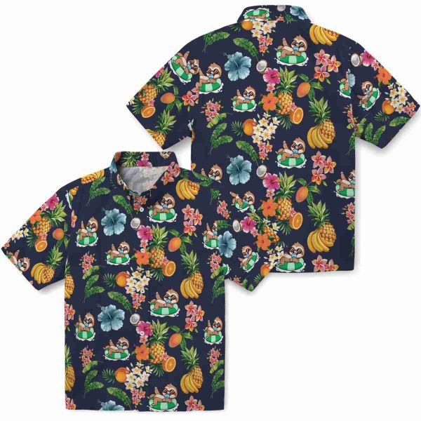 Sloth Hibiscus And Fruit Hawaiian Shirt Latest Model