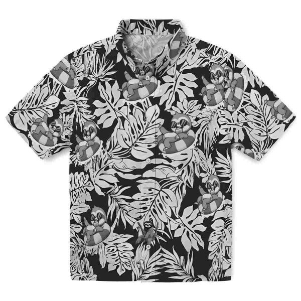 Sloth Monstera Leaf Pattern Hawaiian Shirt Best selling