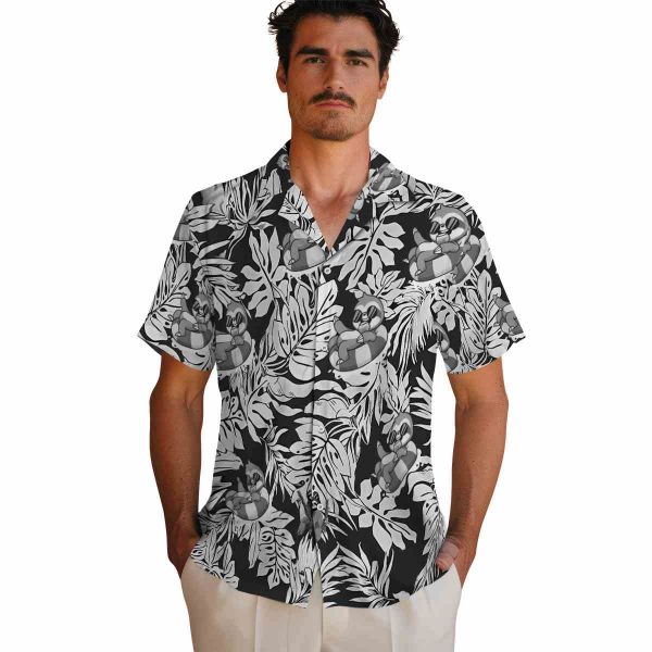 Sloth Monstera Leaf Pattern Hawaiian Shirt High quality