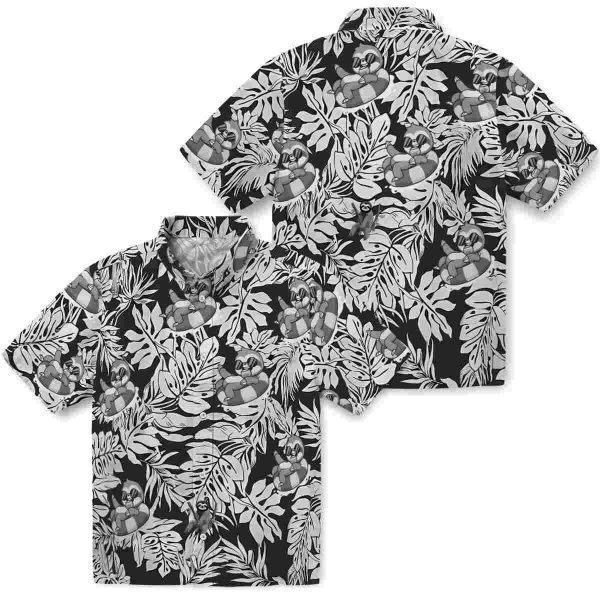 Sloth Monstera Leaf Pattern Hawaiian Shirt Latest Model