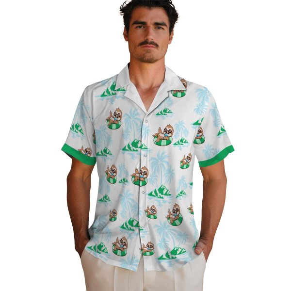 Sloth Palm Island Print Hawaiian Shirt High quality