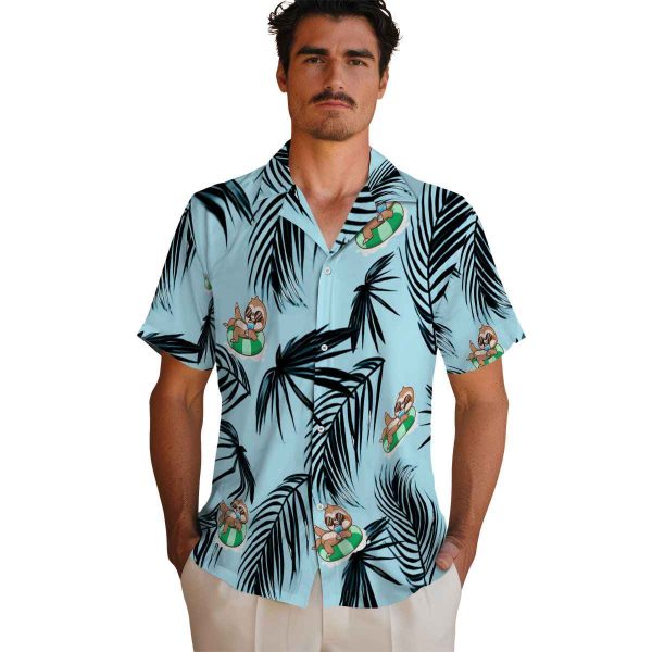 Sloth Palm Leaf Hawaiian Shirt High quality