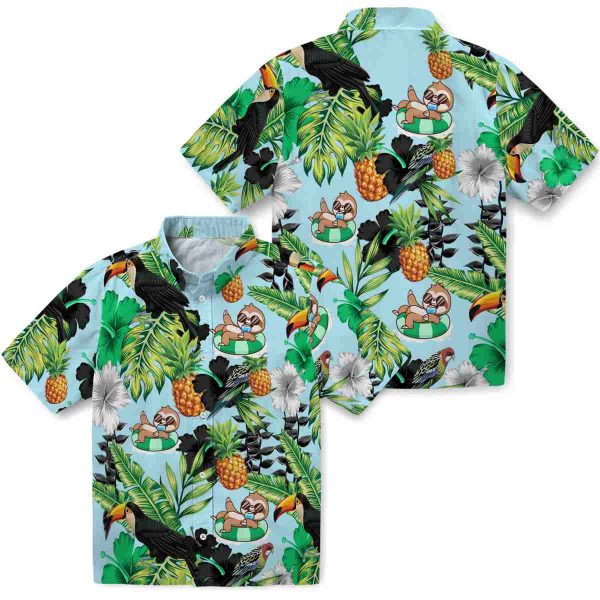 Sloth Toucan Hibiscus Pineapple Hawaiian Shirt Latest Model