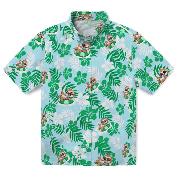 Sloth Tropical Floral Hawaiian Shirt Best selling