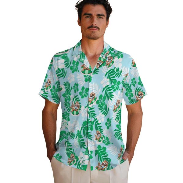 Sloth Tropical Floral Hawaiian Shirt High quality