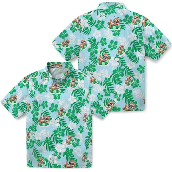 Sloth Tropical Floral Hawaiian Shirt Latest Model