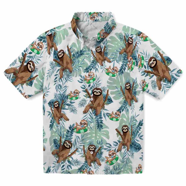 Sloth Tropical Leaves Hawaiian Shirt Best selling