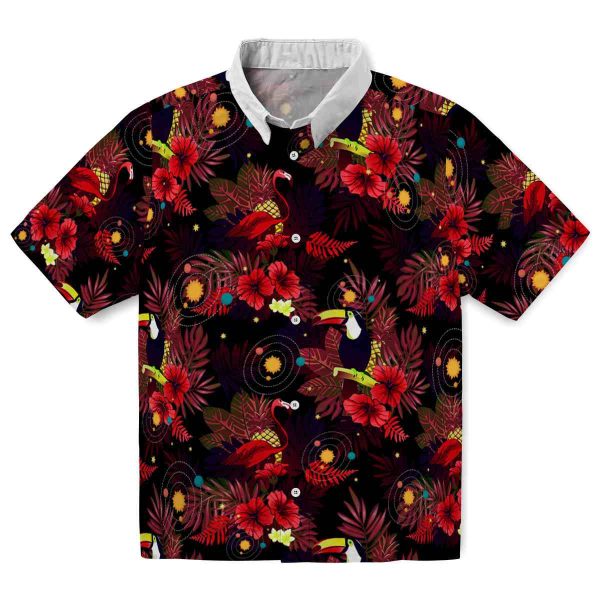 Space Floral Toucan Hawaiian Shirt Best selling