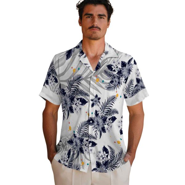 Space Hibiscus Palm Leaves Hawaiian Shirt High quality