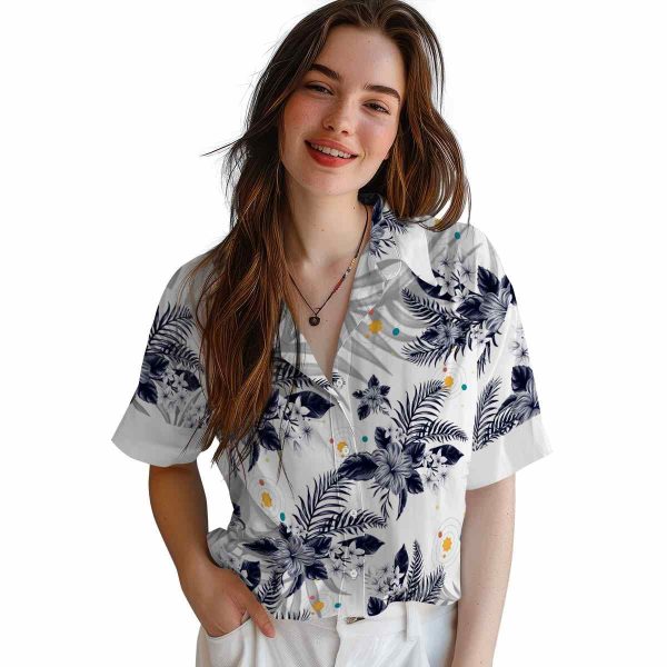 Space Hibiscus Palm Leaves Hawaiian Shirt Trendy