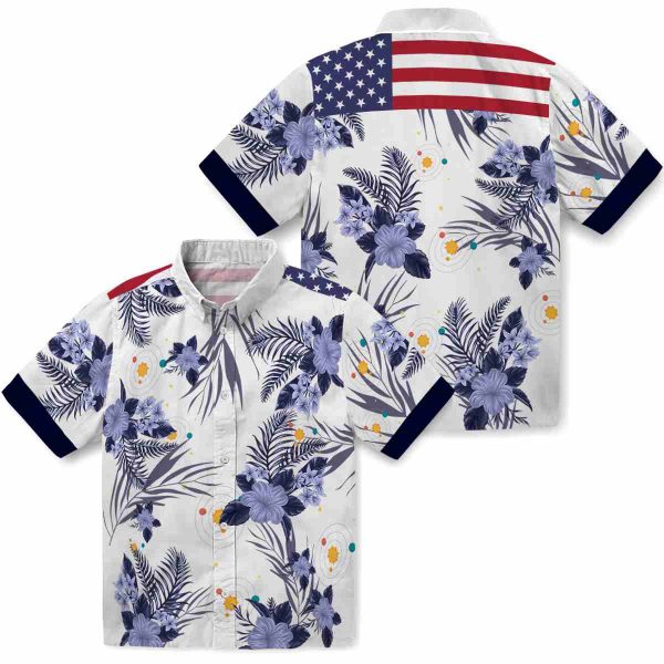 Space Patriotic Hibiscus Design Hawaiian Shirt Latest Model