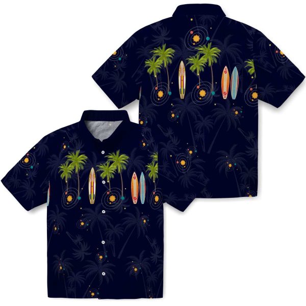 Space Surfboard Palm Hawaiian Shirt Latest Model