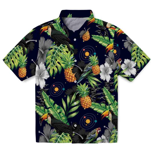 Space Toucan Hibiscus Pineapple Hawaiian Shirt Best selling