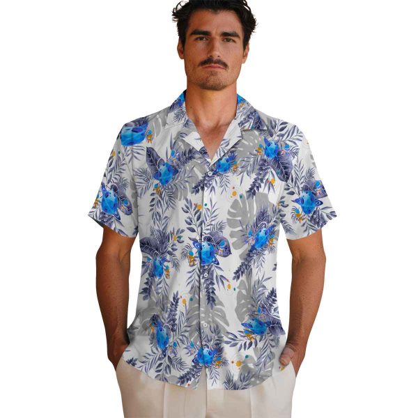 Space Tropical Leaves Hawaiian Shirt High quality