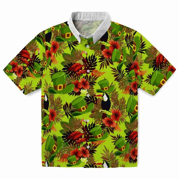 St Patricks Day Floral Toucan Hawaiian Shirt Best selling