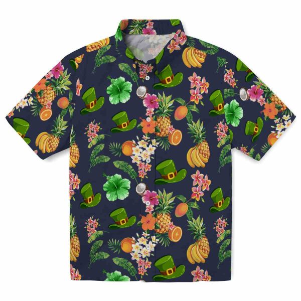 St Patricks Day Hibiscus And Fruit Hawaiian Shirt Best selling