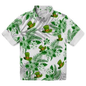 St Patricks Day Hibiscus Palm Leaves Hawaiian Shirt Best selling