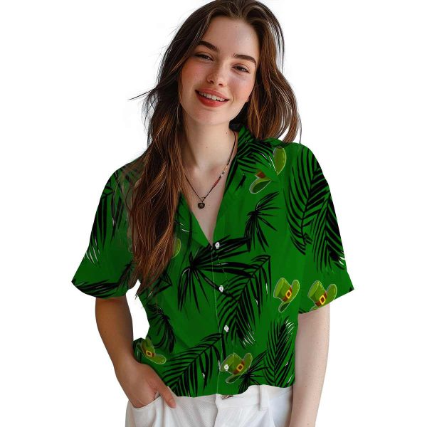 St Patricks Day Palm Leaf Hawaiian Shirt Trendy