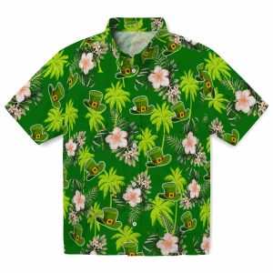 St Patricks Day Palm Tree Flower Hawaiian Shirt Best selling