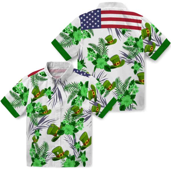 St Patricks Day Patriotic Hibiscus Design Hawaiian Shirt Latest Model