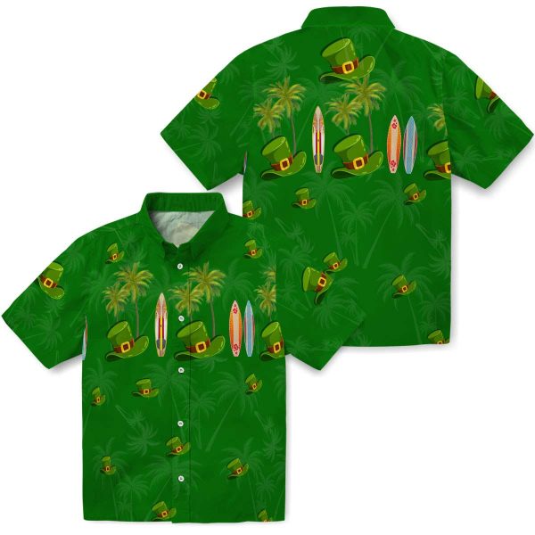 St Patricks Day Surfboard Palm Hawaiian Shirt Latest Model