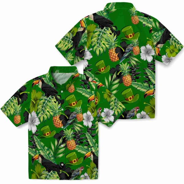 St Patricks Day Toucan Hibiscus Pineapple Hawaiian Shirt Latest Model