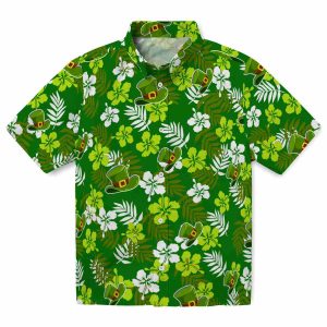 St Patricks Day Tropical Floral Hawaiian Shirt Best selling