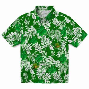 St Patricks Day Tropical Leaf Hawaiian Shirt Best selling