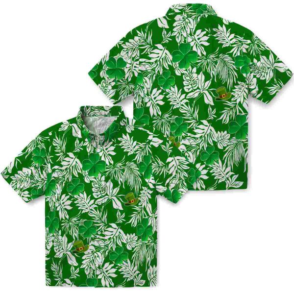 St Patricks Day Tropical Leaf Hawaiian Shirt Latest Model