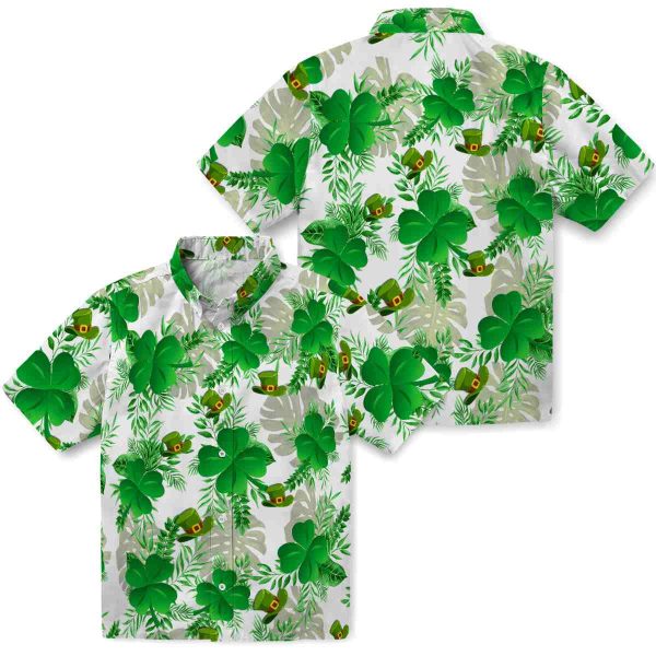 St Patricks Day Tropical Leaves Hawaiian Shirt Latest Model