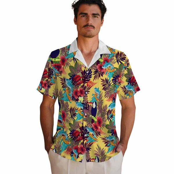 Summer Floral Toucan Hawaiian Shirt High quality