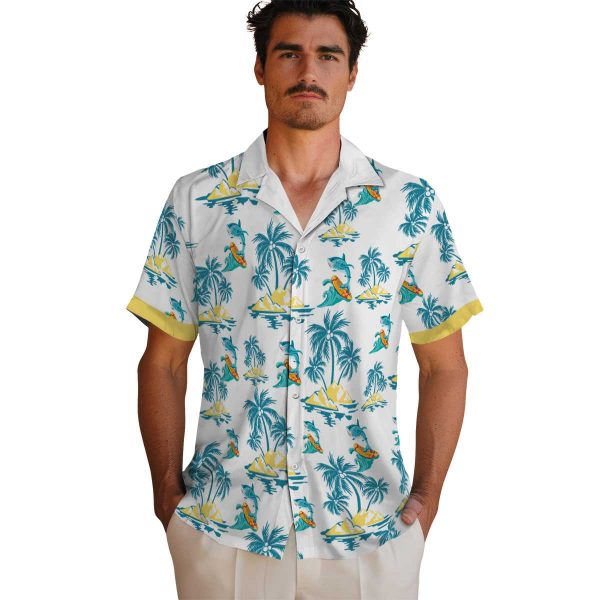 Summer Palm Island Print Hawaiian Shirt High quality