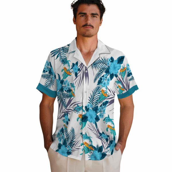 Summer Patriotic Hibiscus Design Hawaiian Shirt High quality