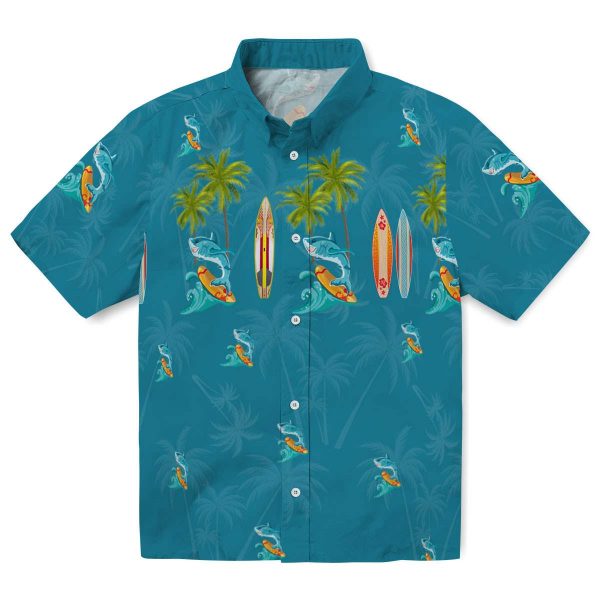 Summer Surfboard Palm Hawaiian Shirt Best selling