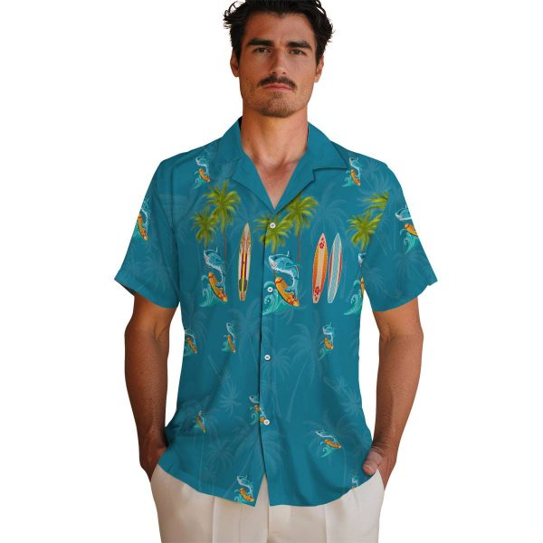 Summer Surfboard Palm Hawaiian Shirt High quality