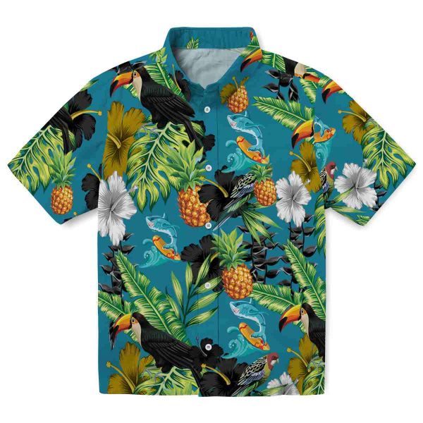 Summer Toucan Hibiscus Pineapple Hawaiian Shirt Best selling