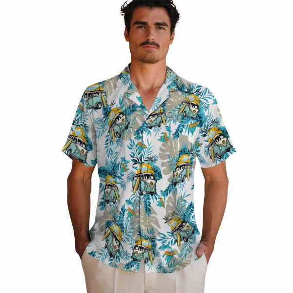 Summer Tropical Leaves Hawaiian Shirt High quality