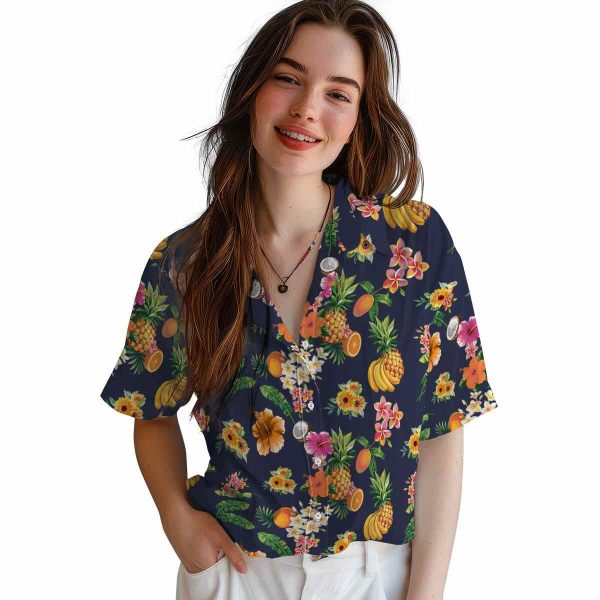 Sunflower Hibiscus And Fruit Hawaiian Shirt Trendy