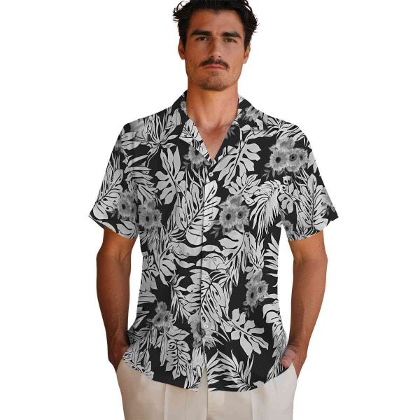 Sunflower Monstera Leaf Pattern Hawaiian Shirt High quality