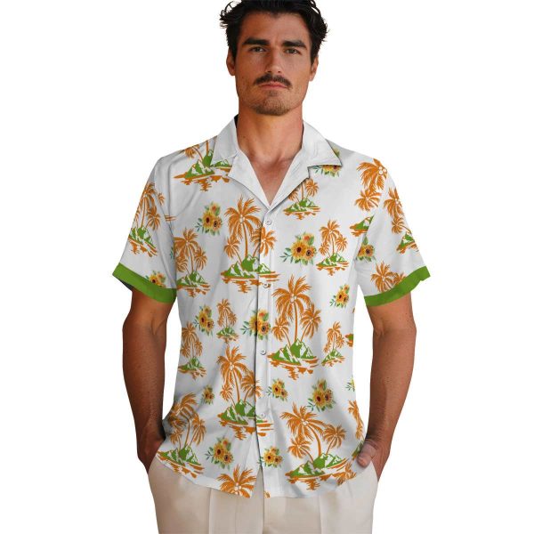 Sunflower Palm Island Print Hawaiian Shirt High quality