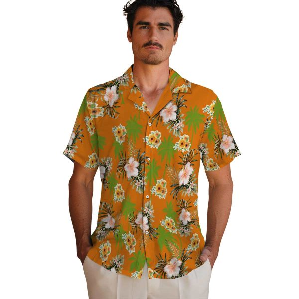 Sunflower Palm Tree Flower Hawaiian Shirt High quality