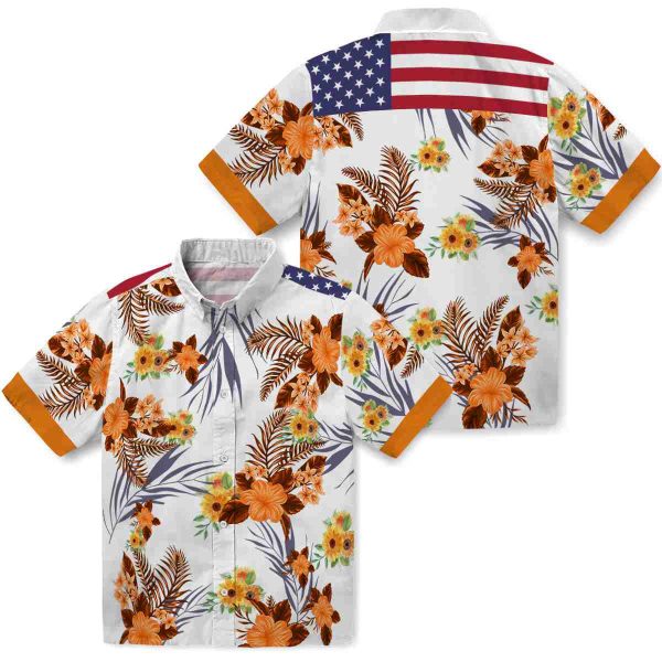 Sunflower Patriotic Hibiscus Design Hawaiian Shirt Latest Model