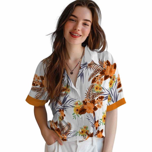 Sunflower Patriotic Hibiscus Design Hawaiian Shirt Trendy