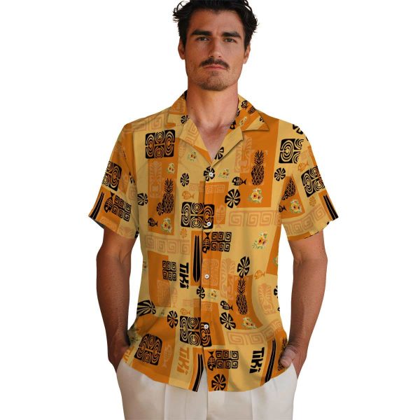 Sunflower Tribal Symbols Hawaiian Shirt High quality