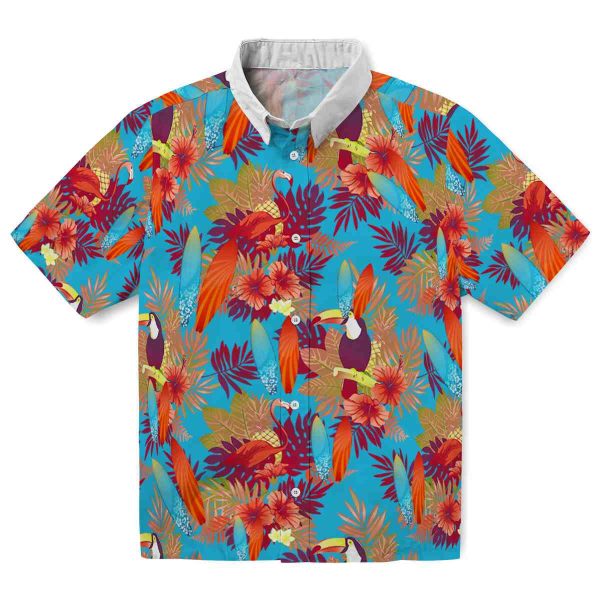 Surf Floral Toucan Hawaiian Shirt Best selling