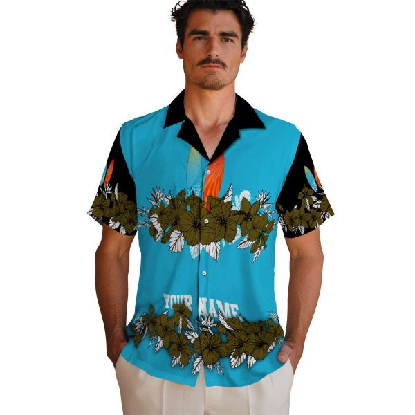 Surf Hibiscus Stripe Hawaiian Shirt High quality