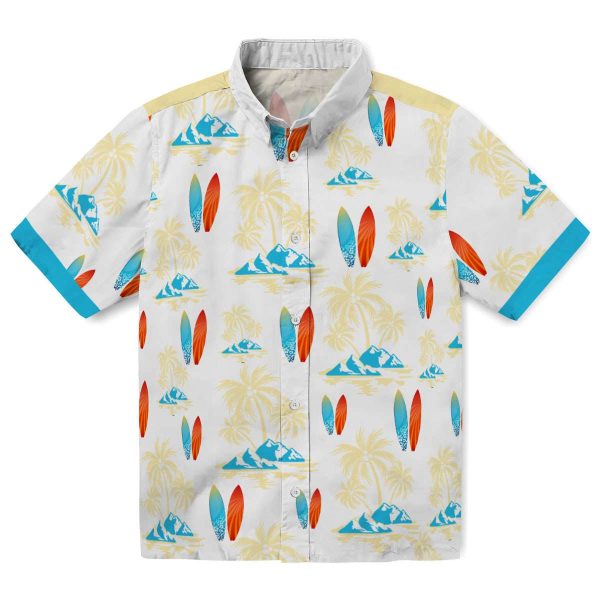 Surf Palm Island Print Hawaiian Shirt Best selling