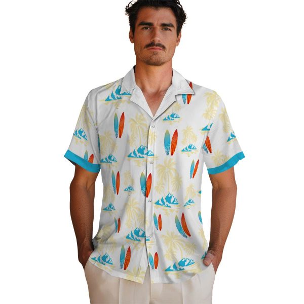 Surf Palm Island Print Hawaiian Shirt High quality